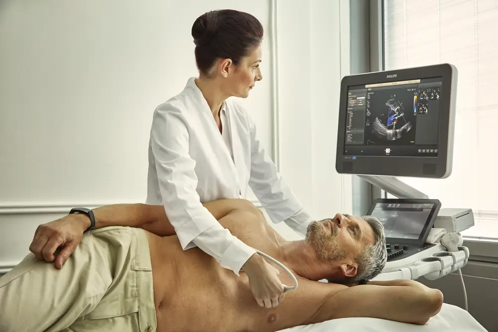 A cardiac ultrasound at Dr. Rose